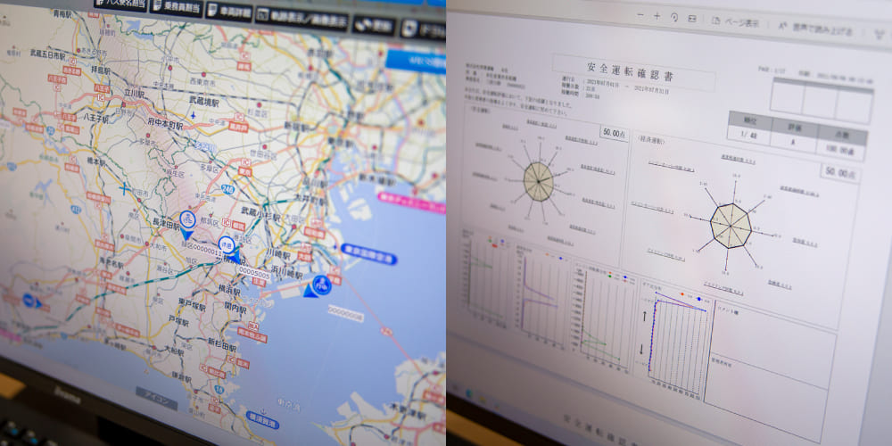 24時間体制の運行状況把握の写真